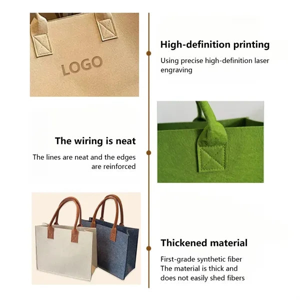 Large Capacity Felt Tote Bag