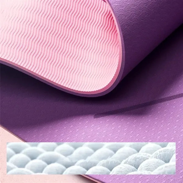 TPE Yoga Mat Non Slip with Alignment Lines