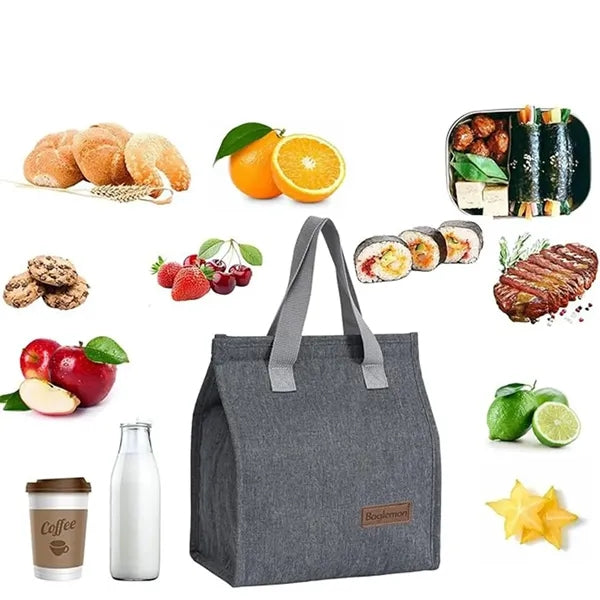 Portable Insulated Kids Lunch Box Aluminum Foil Tote Bag