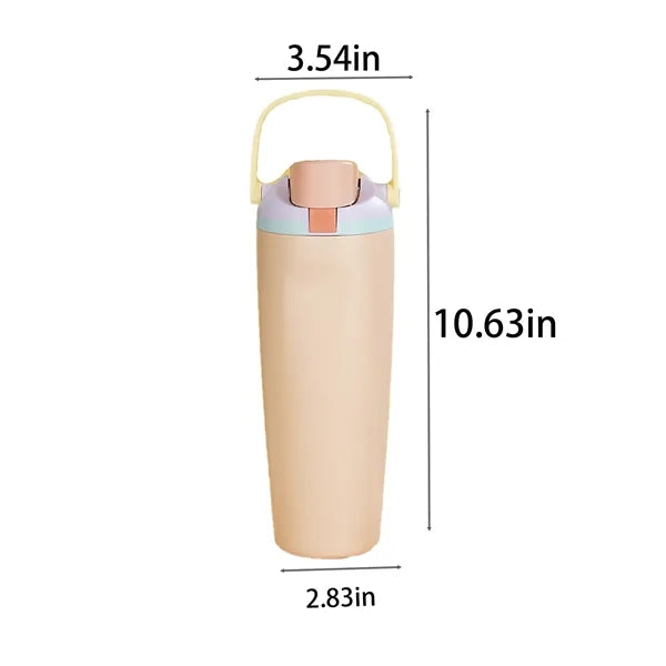 30oz Stainless Steel Water Bottle with Straw