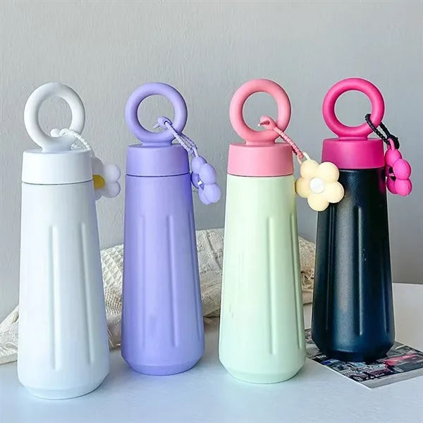 15 oz Petal shaped Stainless Steel Insulated Water Bottle