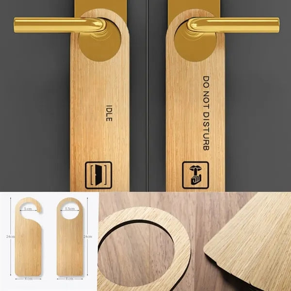 3.15" x 9.45" Wooden Double Sided Door Hanger Sign