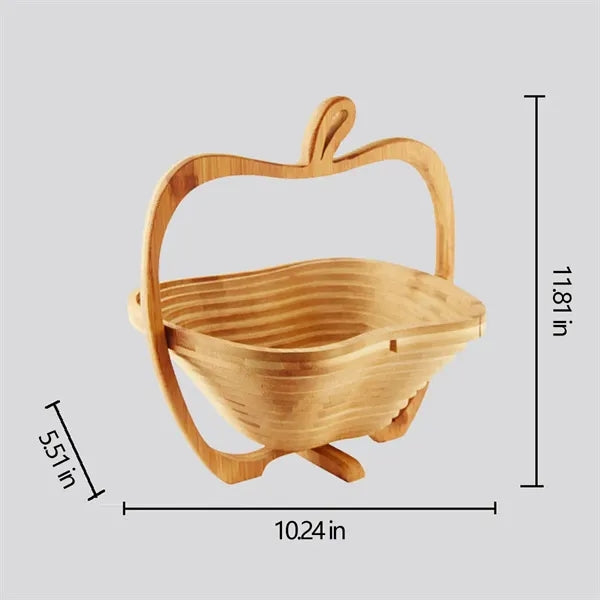 Foldable Thickened Eco-Friendly Bamboo Fruit Basket