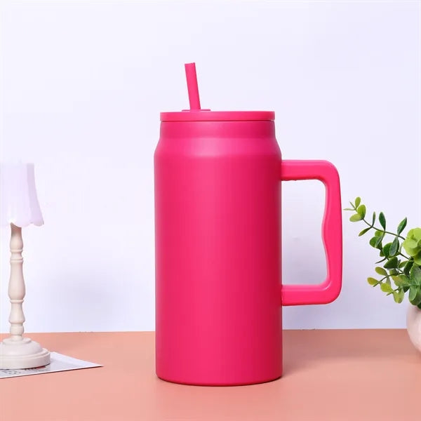 50oz Straw Lid Insulated Cup With Handle