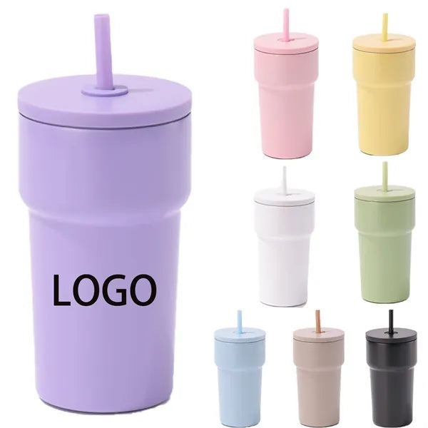 14oz Travel Coffee Tumbler With Lid and Straw