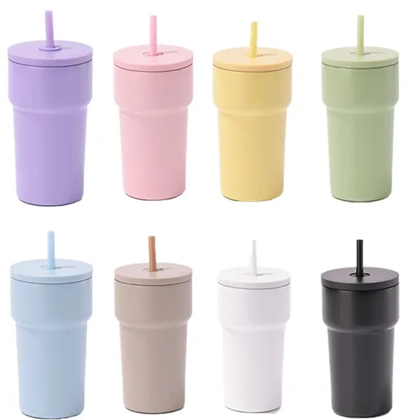 14oz Travel Coffee Tumbler With Lid and Straw