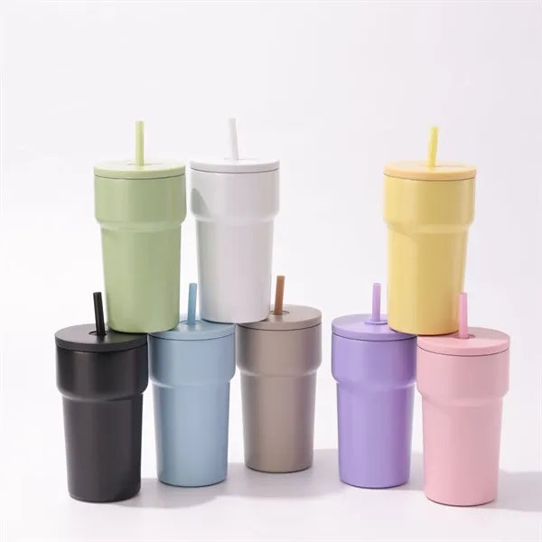 14oz Travel Coffee Tumbler With Lid and Straw
