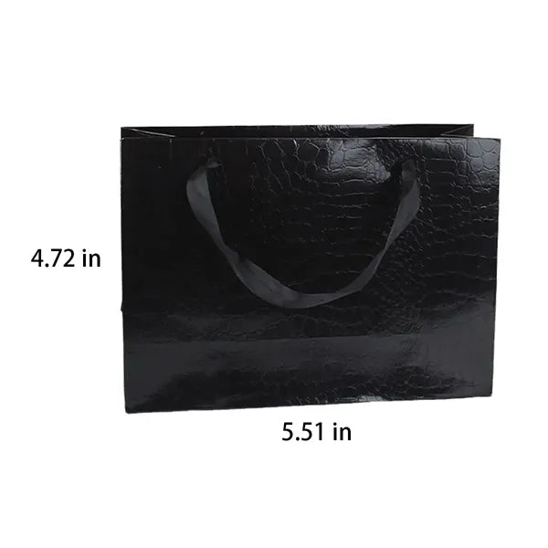 Black Crocodile Leather Heavy-Duty Eco-Friendly Tote Bag
