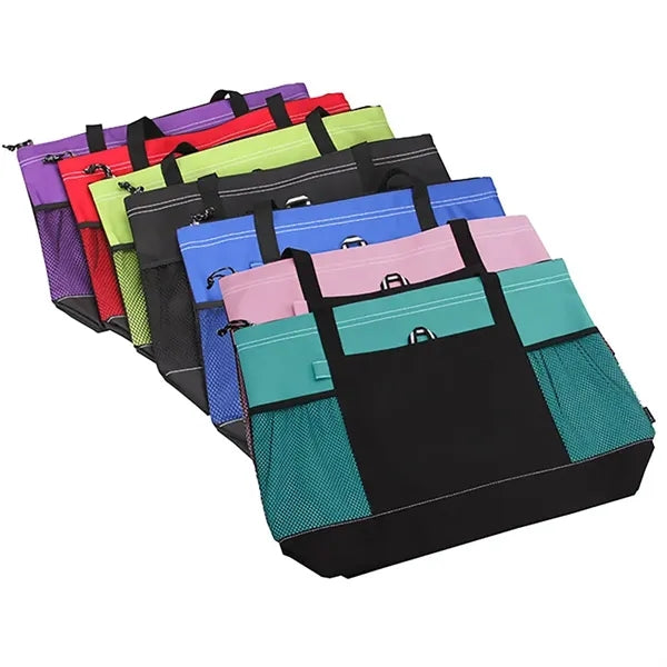 600D Oxford Zippered Tote Bag