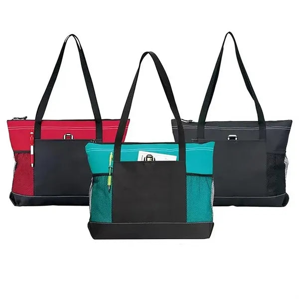 600D Oxford Zippered Tote Bag