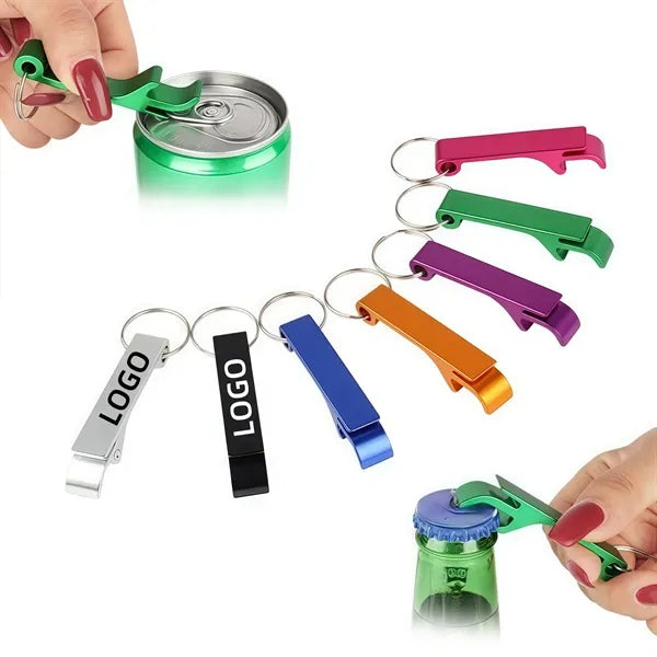 MOQ Colorful Beer Metal Keychain Bottle Opener