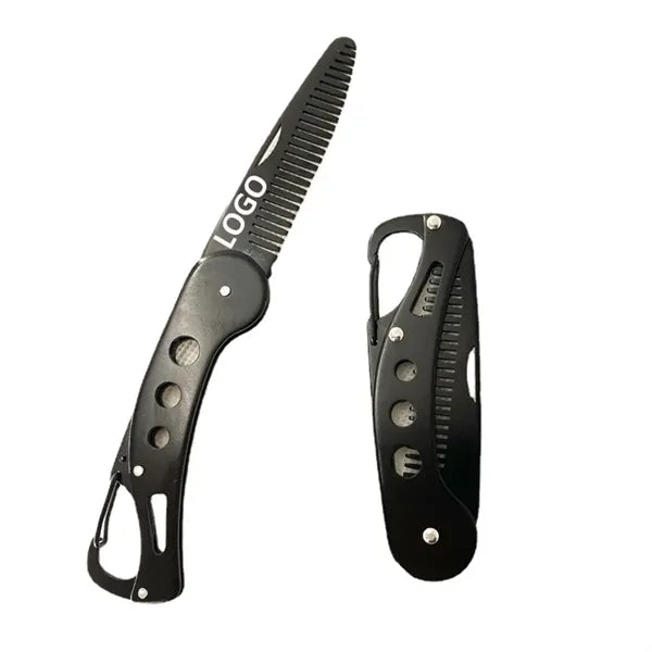 Stainless Steel Beard Comb with Bottle Opener & Keychain