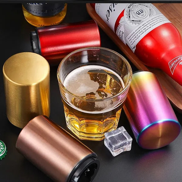 Thickened Stainless Steel Seamless Push Bottle Opener