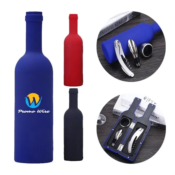 Multifunctional Wine Bottle-Shaped Opener 3-Piece Set