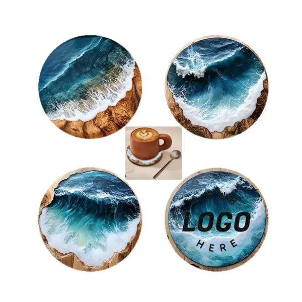 Blue Ocean Resin Drinks Coasters