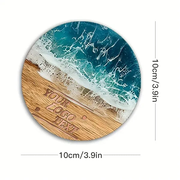 Blue Ocean Resin Drinks Coasters