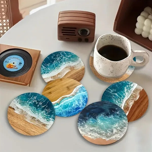 Blue Ocean Resin Drinks Coasters