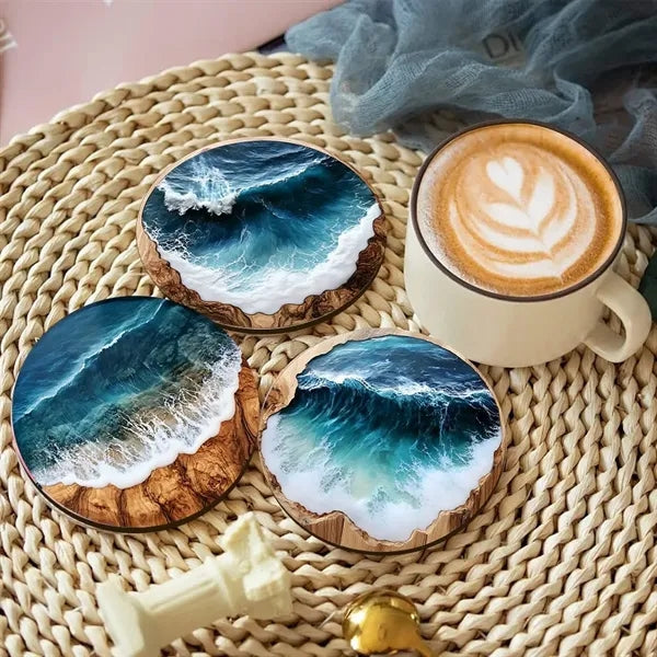 Blue Ocean Resin Drinks Coasters
