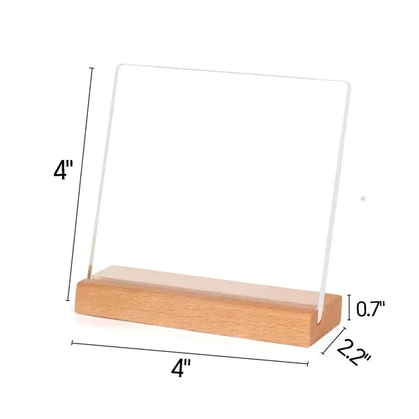 Clear Desk Decorative Acrylic Sign