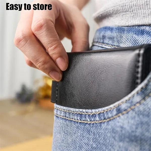 Leather Pocket A7 Notebook with Pen