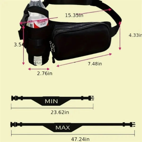 Sports Hydration Waist Pack Running Belt with Bottle Holder
