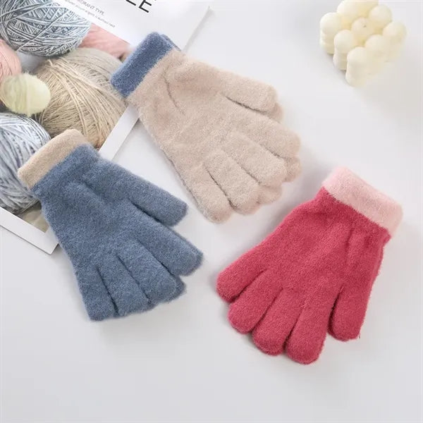 Children's Knitted Thick Gloves