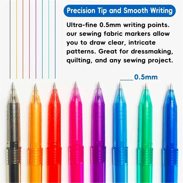 Heat Erasable Gel Pen Fabric Markers 0.5mm for Sewing