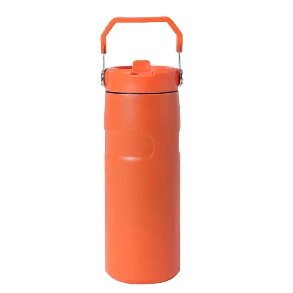 16oz Stainless Steel Bottle with Build-in Straw