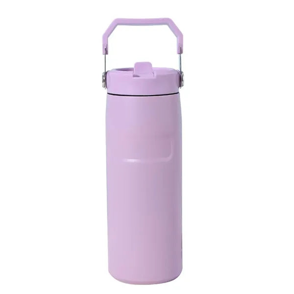 16oz Stainless Steel Bottle with Build-in Straw