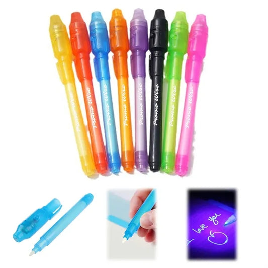 Invisible Magic Marker Ink Pen UV Light Secret Messages