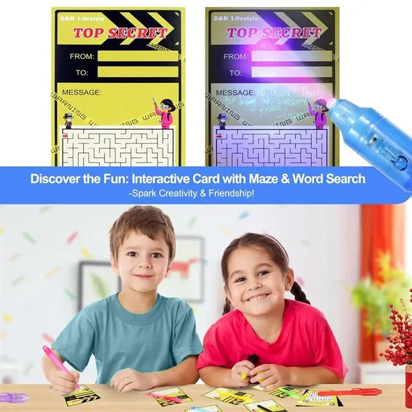 Invisible Magic Marker Ink Pen UV Light Secret Messages