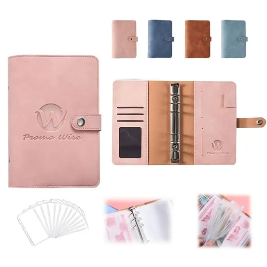 A6 Loose Leaf Refillable 6 Ring Binder with Buckle Closure