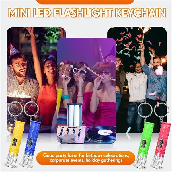 Portable Mini LED Flashlight Keychains Toys for Kids Party