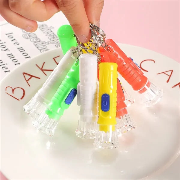 Portable Mini LED Flashlight Keychains Toys for Kids Party