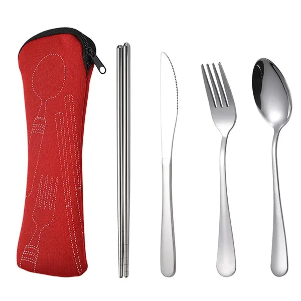 Outdoor Portable Stainless Steel Cutlery Set