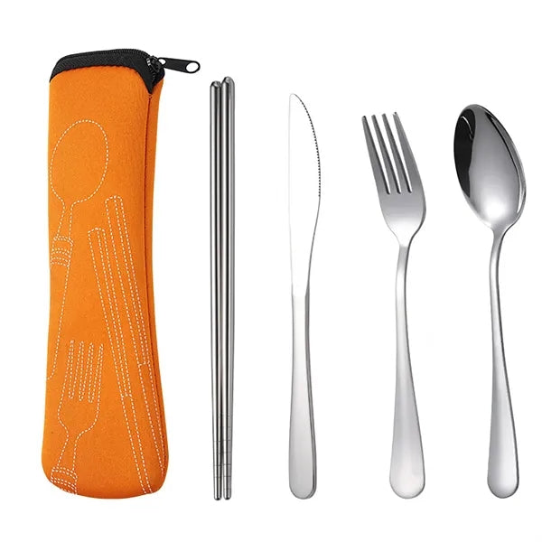 Outdoor Portable Stainless Steel Cutlery Set