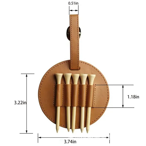 Golf Spike Leather Case Bag