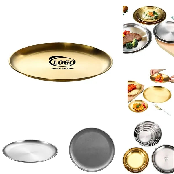 Stainless Steel Plate Snack Dish Korean BBQ