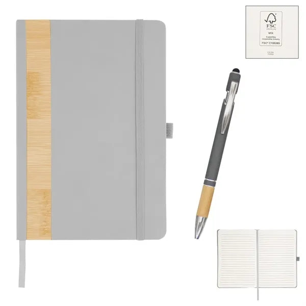 Bamboo Journal With Pen Set