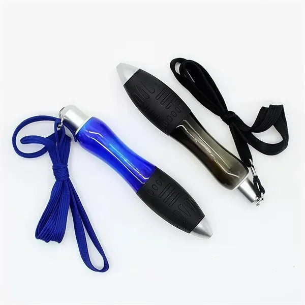 Lanyard push-button ballpoint pen