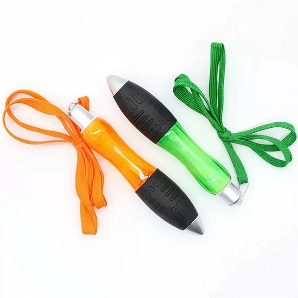 Lanyard push-button ballpoint pen