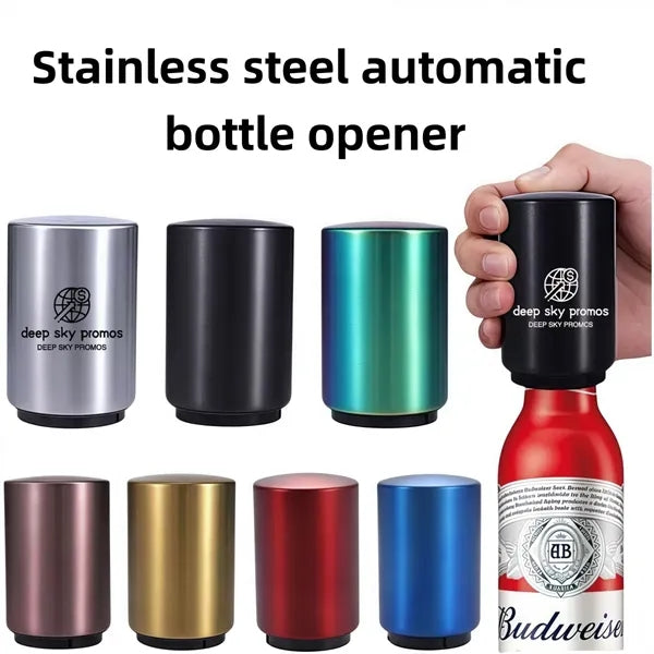 Stainless steel automatic bottle opener