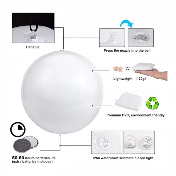 Light-up beach ball