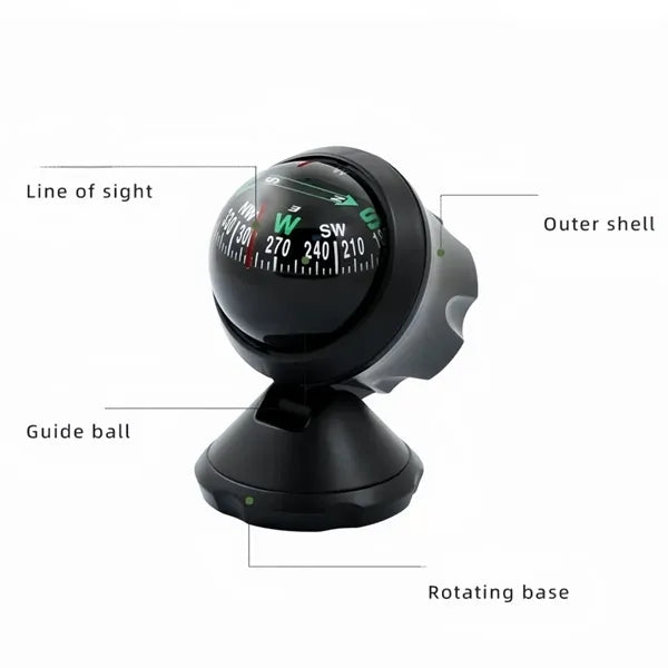 Car-mounted compass ball