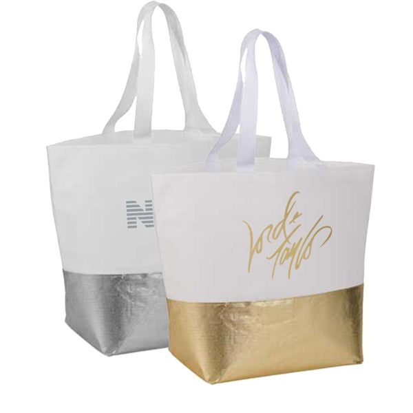 Non-Woven Metallic Bottom Tote