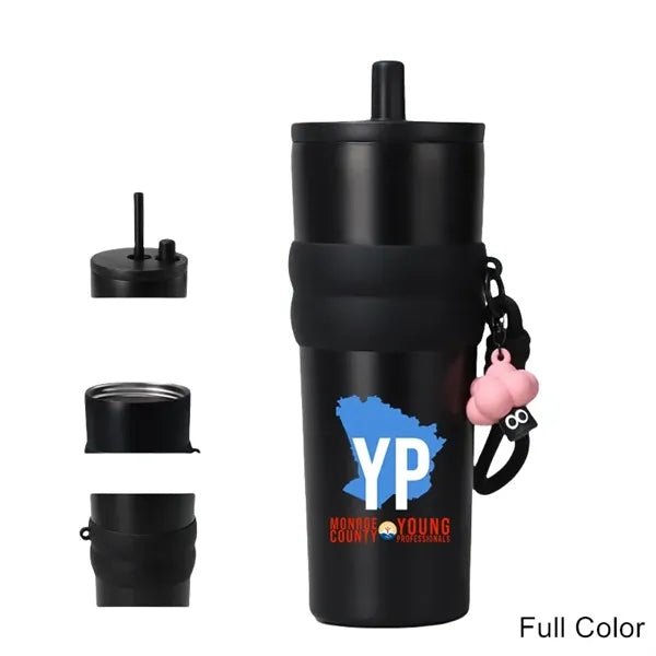 24 oz Vibrant 316 Stainless Steel Insulated Straw Tumbler