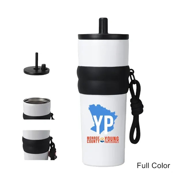 24 oz Vibrant 316 Stainless Steel Insulated Straw Tumbler