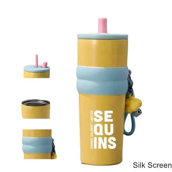 24 oz Vibrant 316 Stainless Steel Insulated Straw Tumbler