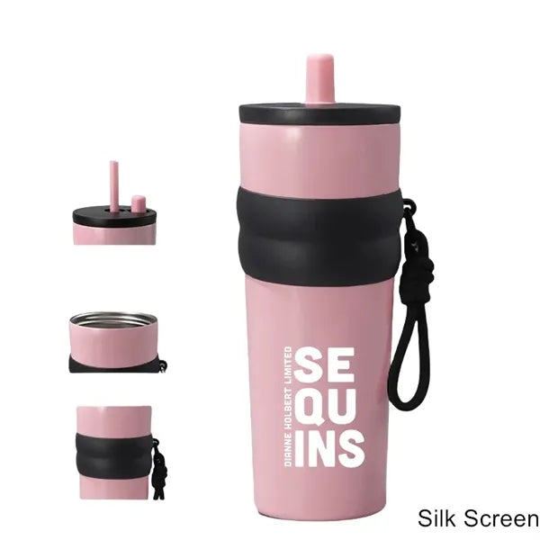 24 oz Vibrant 316 Stainless Steel Insulated Straw Tumbler