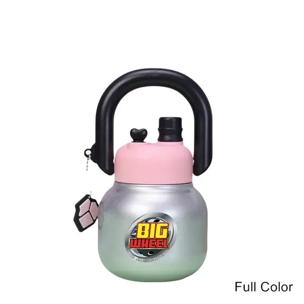 27 oz 316 SS Dual-Drink Insulated Kettle with Straw & Handle